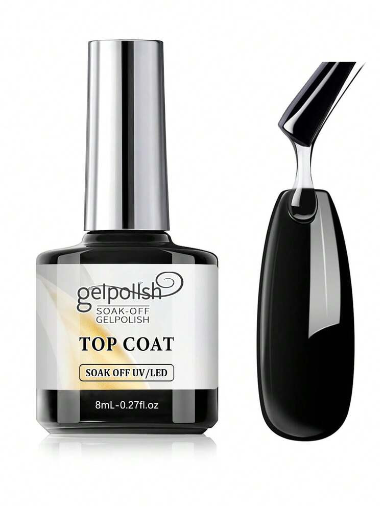High Gloss Gel Top Coat, Long-Lasting Transparent Sealant, Suitable For Acrylic Nails, Requires UV/LED Lamp, Ideal For DIY Manicure At Home And Salon Use In Summer | SHEIN