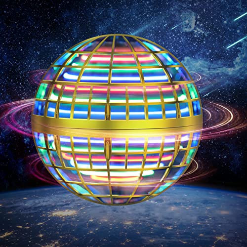 LEMATRIX 2024 Flying Orb Ball Toy, Hover Ball Boomerang Fly Fidget Spinner, Cool Toys Gifts for 6 7 8 9 10 11 12+ Years Old boy Girls Teens, Hand Mini Drone Cosmic Globe, Indoor Outdoor Toys(Golden) | Amazon (US)