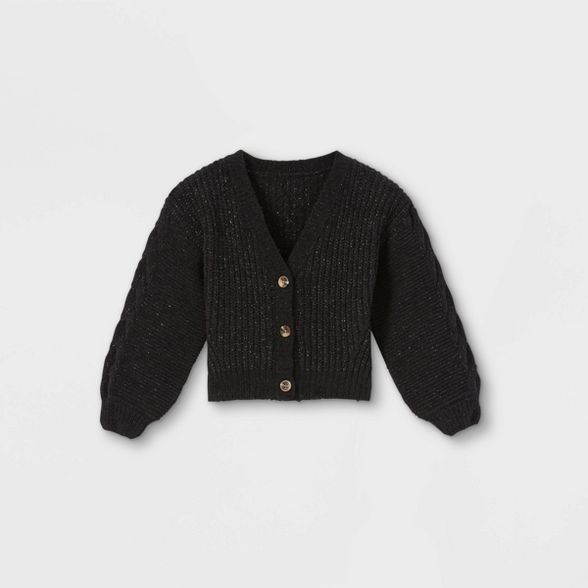 Toddler Girls' V-Neck Cardigan - Cat & Jack™ Black | Target