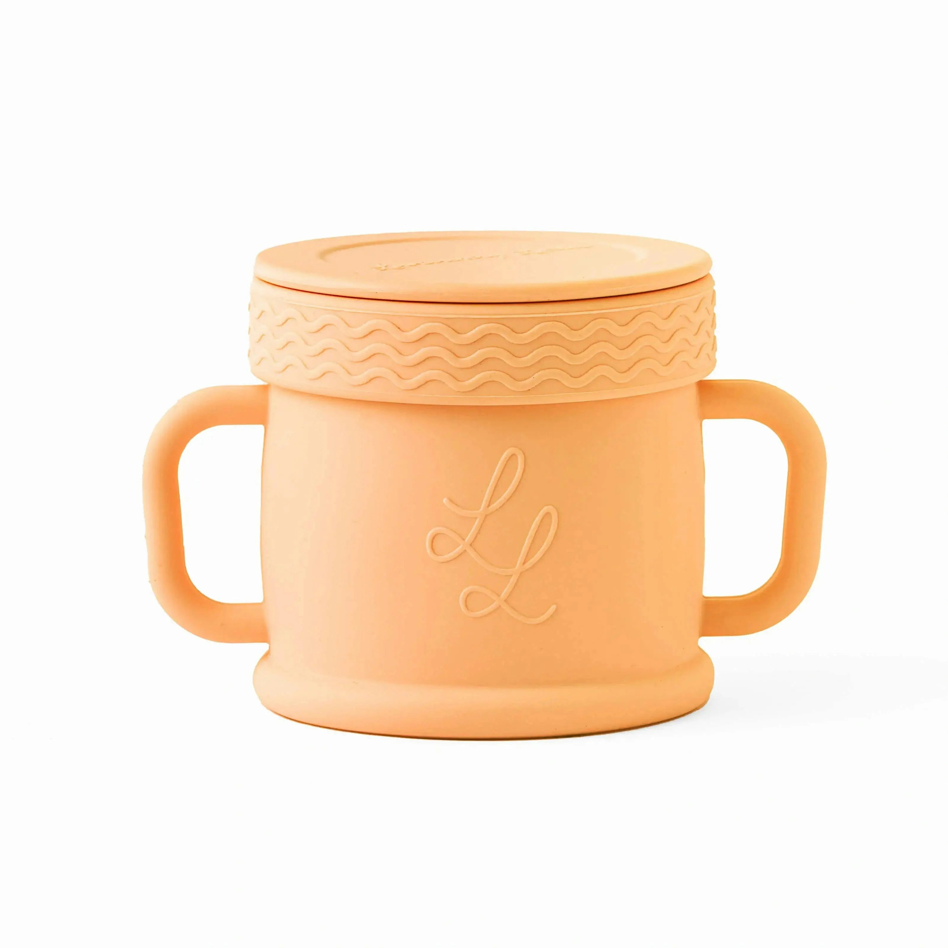 Coastal Cup: Nontoxic Snack Cup With Lid Sandy Peach | Maisonette