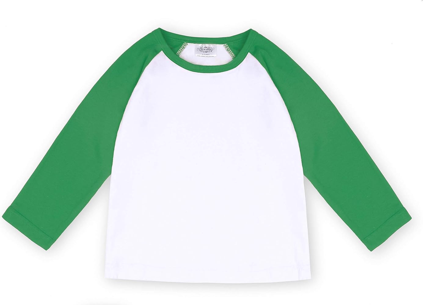 CREATOR Toddler Baby Girls Boys Long Sleeve Shirts Raglan Shirt Baseball Tee Cotton | Amazon (US)