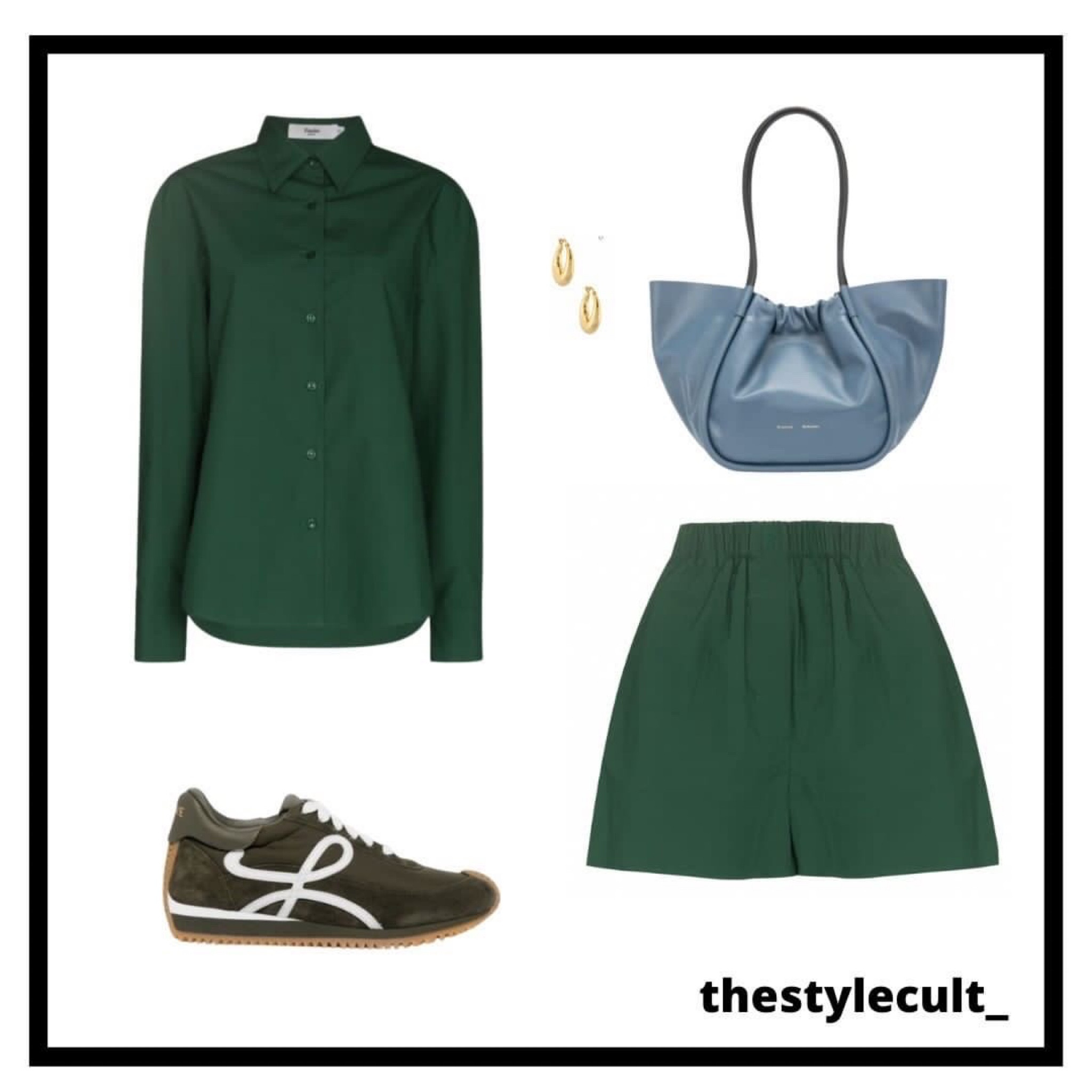 •  frankie shop lui highwaisted shorts | frankie shop button up | gold hoops | loewe flow runner shoes | proenza schouler tote bag

#LTKitbag #LTKSeasonal #LTKstyletip