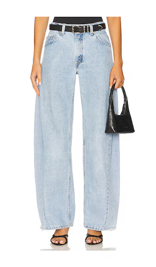 aligrace Vintage Tilted Pocket Barrel Jeans in Blue. - size 29 | Revolve Clothing (Global)