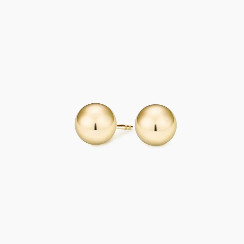 14K Yellow Gold Ball Stud Earrings (5mm) | Brilliant Earth