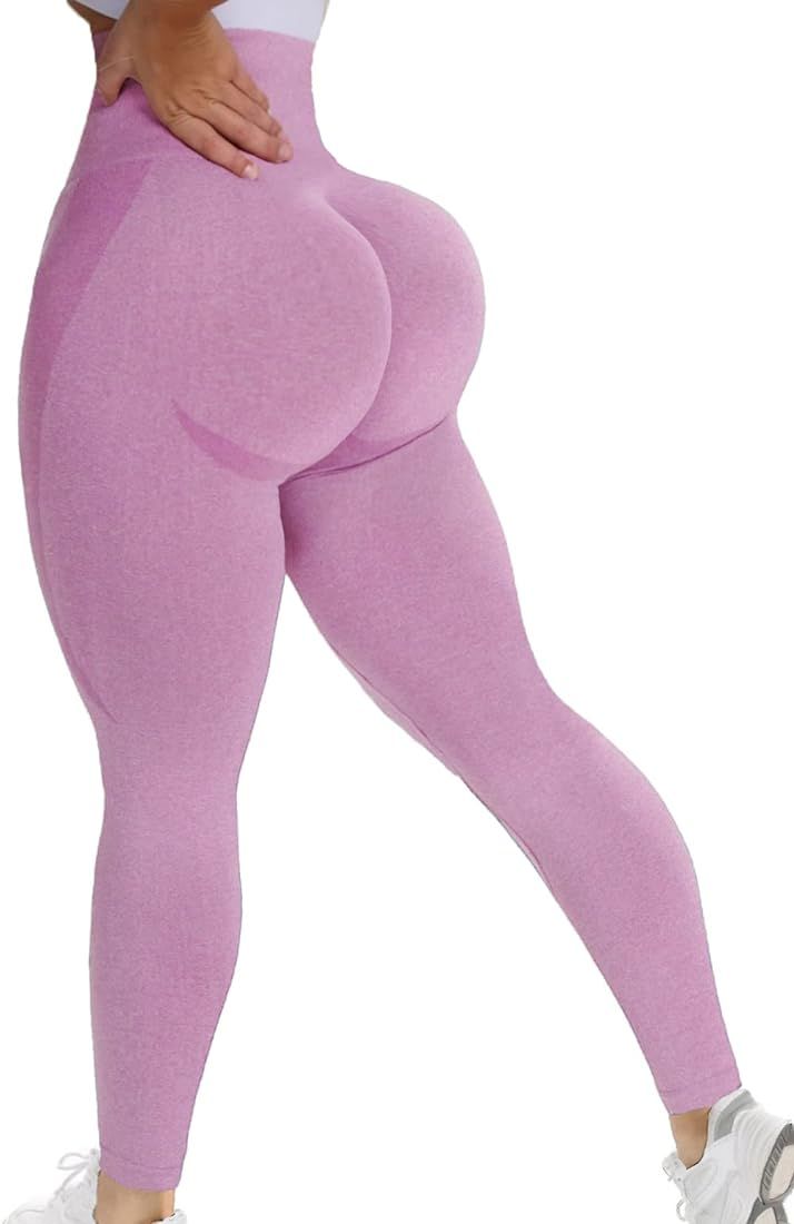 SEASUM Seamless Workout Leggings Women's High Waisted Fitness Yoga Pants Butt Lifting Stretchy Tu... | Amazon (US)