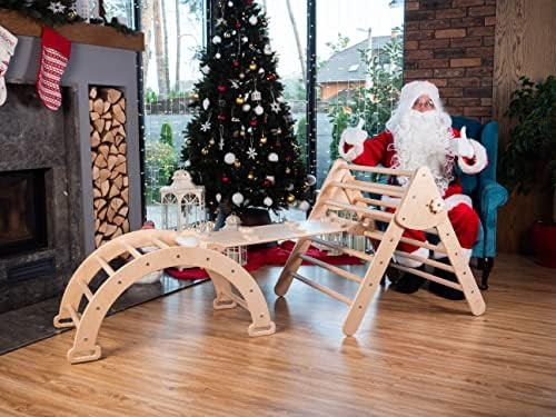 Set of 3 Pikler Triangle for Kids Toddlers Rock with ramp - Montessori Climber Ladder Slide - Lea... | Amazon (CA)