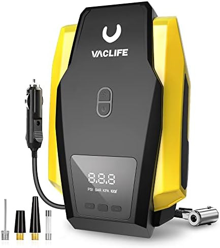 Amazon.com: VacLife Tire Inflator Portable Air Compressor - Air Pump for Car Tires (up to 50 PSI)... | Amazon (US)