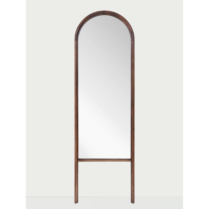 20" x 65" Wood Arched Floor Mirror Walnut - Threshold™ designed with Studio McGee | Target