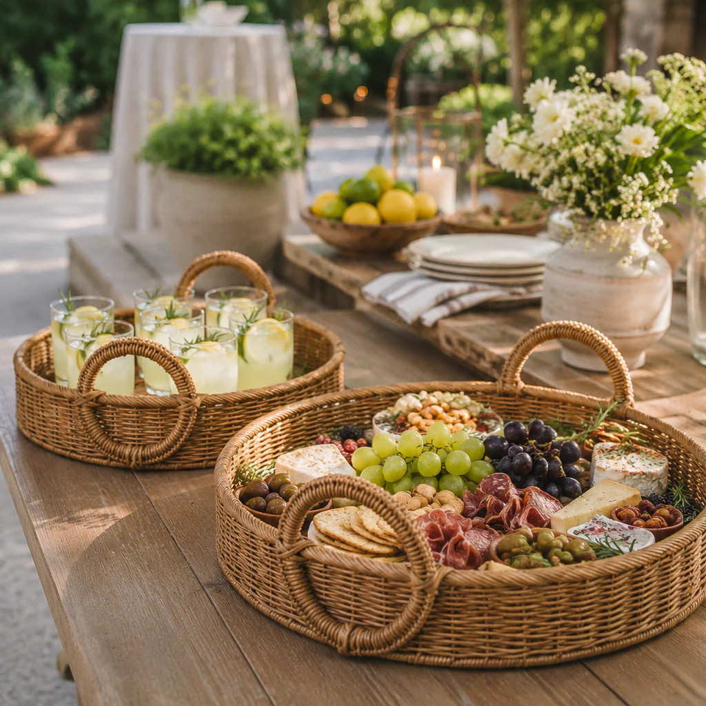 Woven Rattan Trays | Eco Chic Home