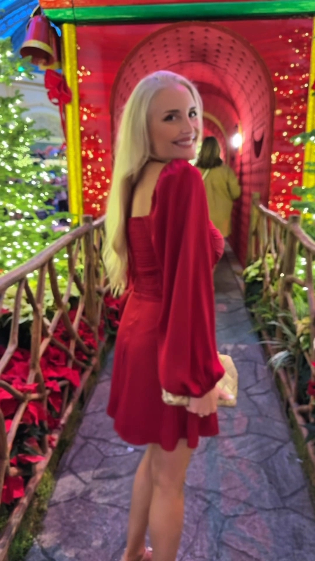 I just adore this dark red satin dress for Christmas. Last year I wore it for Christmas festivities and Valentine's Day, and I'm still wearing it again this year! I wore this out in Vegas and I don't think I've ever had so many compliments in my life!! I also love these gold platform heels, they are so comfy, especially for walking through long Vegas casinos. 

#LTKdayinmylife #LTKHoliday #LTKvlog