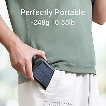 Solar Phone Charger 20000mAh, Suscell Portable Solar Power Bank for Cell Phone Camping External B... | Amazon (US)