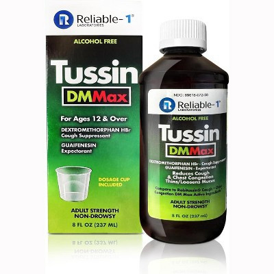 Reliable 1 Tussin DM Max Cough Syrup 8 Oz  Maximum Strength Cough Suppressant and Chest Congestion Relief | Target