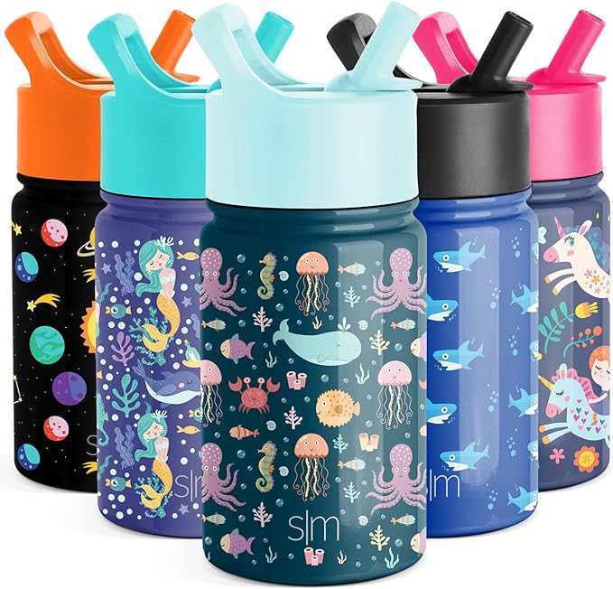 Simple Modern Kids Water Bottle with Straw Lid | Insulated Stainless Steel Reusable Tumbler for T... | Amazon (US)