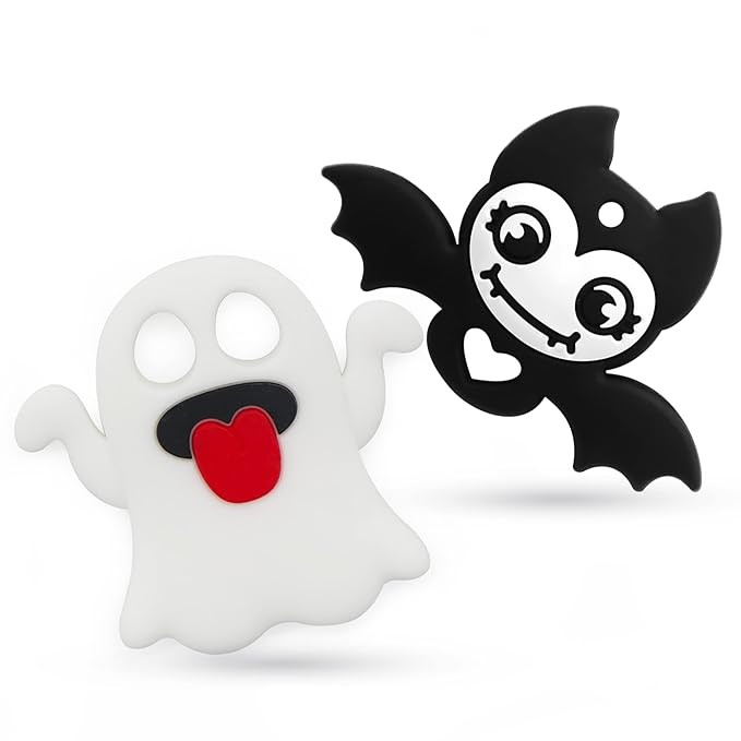 Teething Toys for Babies, PAPACHOO 2 Pack Halloween Soft Silicone Baby Soothing Teether Chew Toys... | Amazon (US)