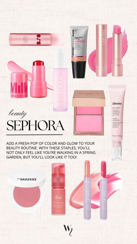 Sephora spring staples, pink makeup for spring and summer, updated makeup routine 

#LTKfindsunder50 #LTKsalealert #LTKbeauty