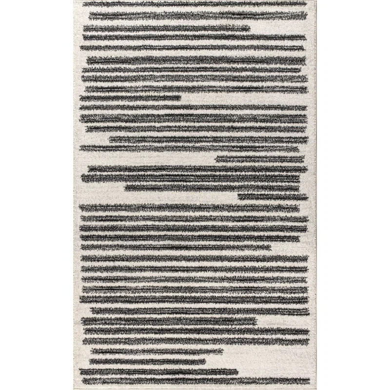 Augie Performance Cream/Black Rug | Wayfair North America