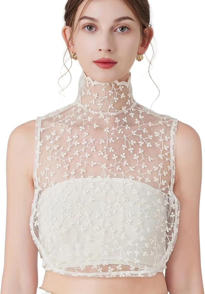 YEKEYI Fake Detachable Dickey Collar Blouse Half Shirts Faux False Collar for Women | Amazon (US)