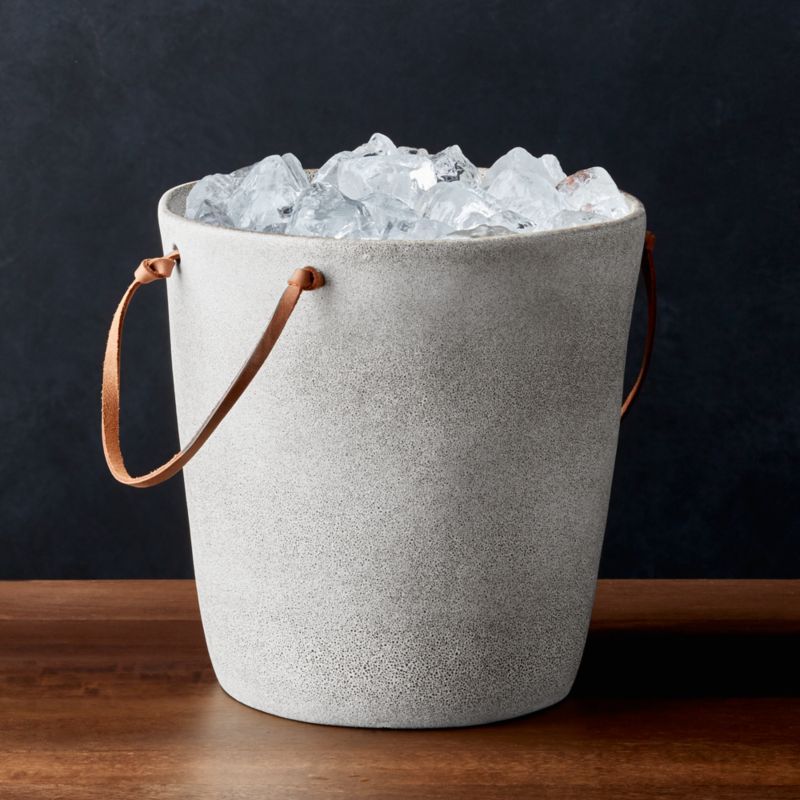 Pedra Ceramic Ice Bucket + Reviews | Crate & Barrel | Crate & Barrel