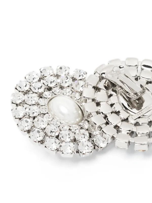 Alessandra Rich crystal-embellished clip-on Earrings - Farfetch | Farfetch Global