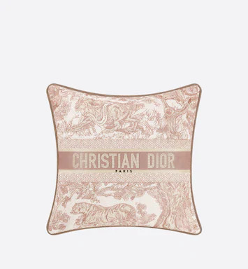 Small Square Pillow Rose Des Vents Cruise 2022 Toile de Jouy | DIOR | Dior Couture