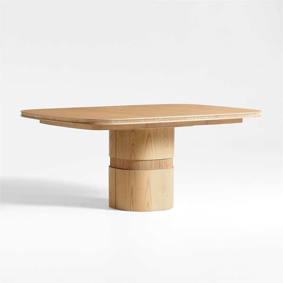Roseau 48"-70" Natural Wood Extendable Dining Table + Reviews | Crate & Barrel | Crate & Barrel
