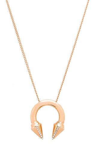 Vita Fede Titan Side Crystal Ring Necklace in Rose Gold & Clear | Revolve Clothing