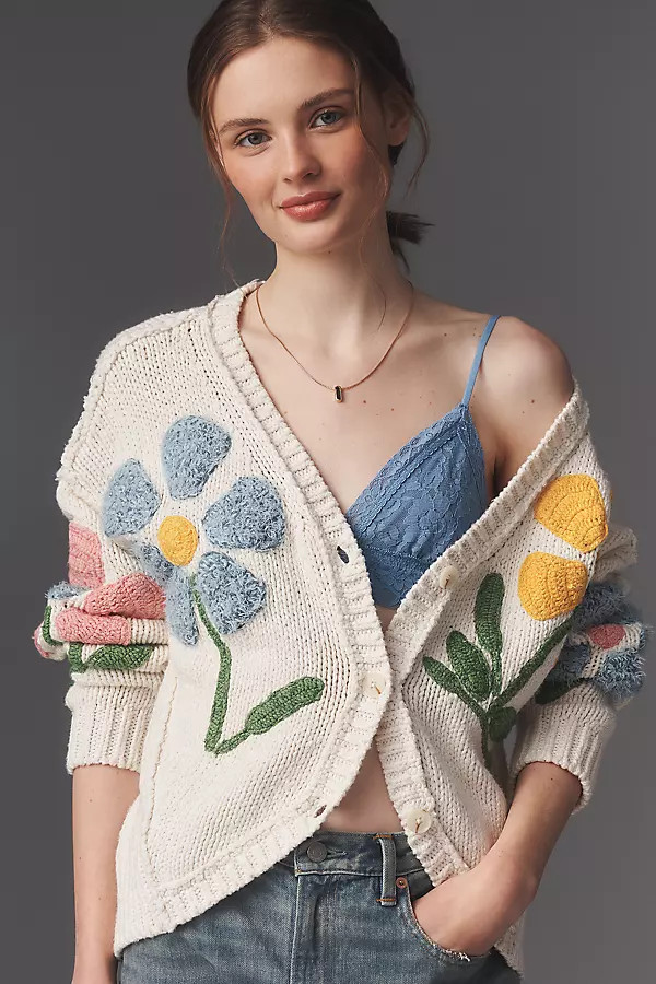 Pilcro Textured Icon Cardigan Sweater | Anthropologie (US)