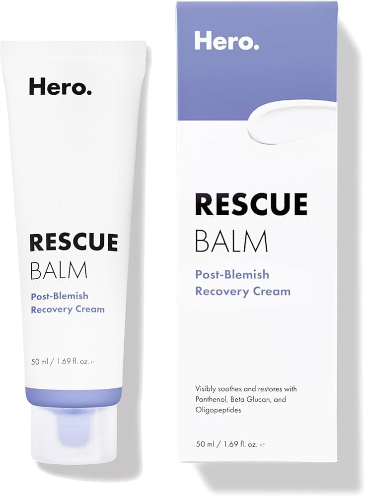 Hero Cosmetics Rescue Balm Post-Blemish Recovery Cream - Intensive Nourishing and Calming for Dry... | Amazon (US)