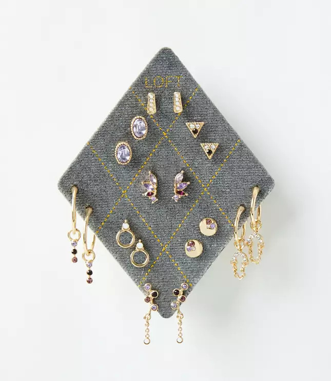 Modern Sparkle Earring Set | LOFT