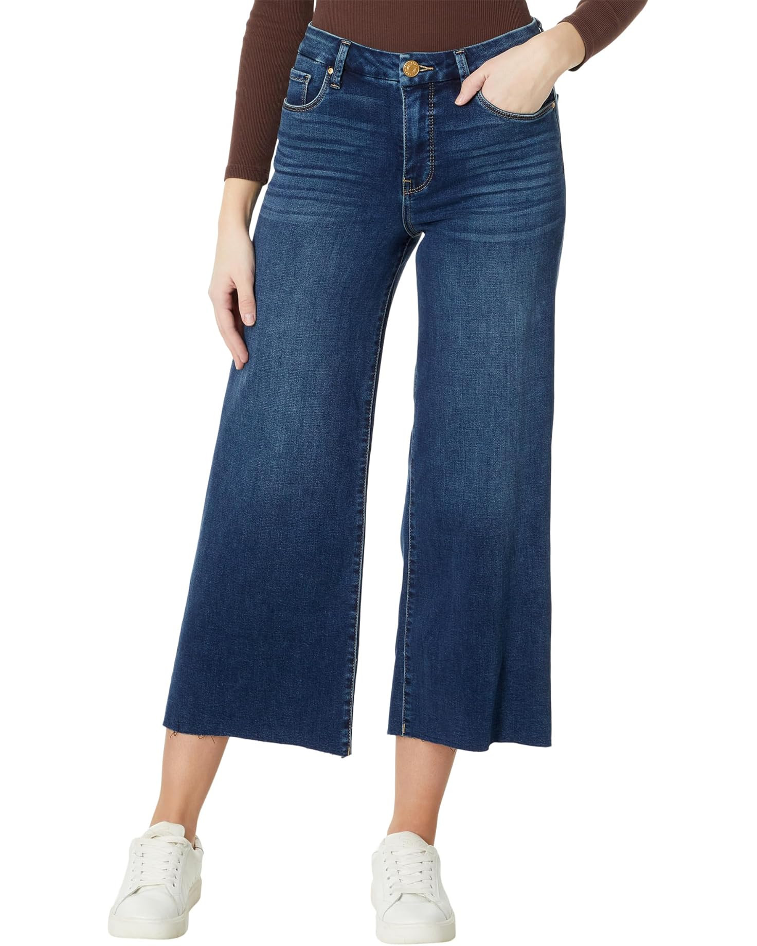 Meg High-Rise Fab Ab Wide Leg Raw Hem In Yielded | Zappos