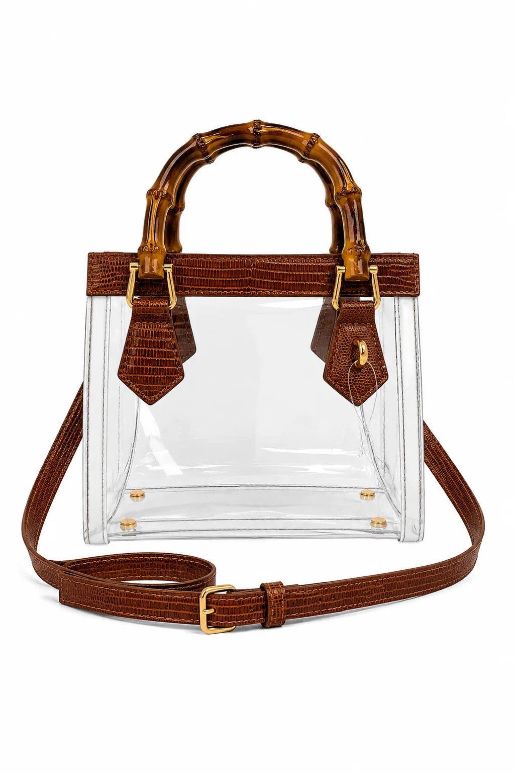 Jules Bamboo Handle Clear Handbag | Shop.app