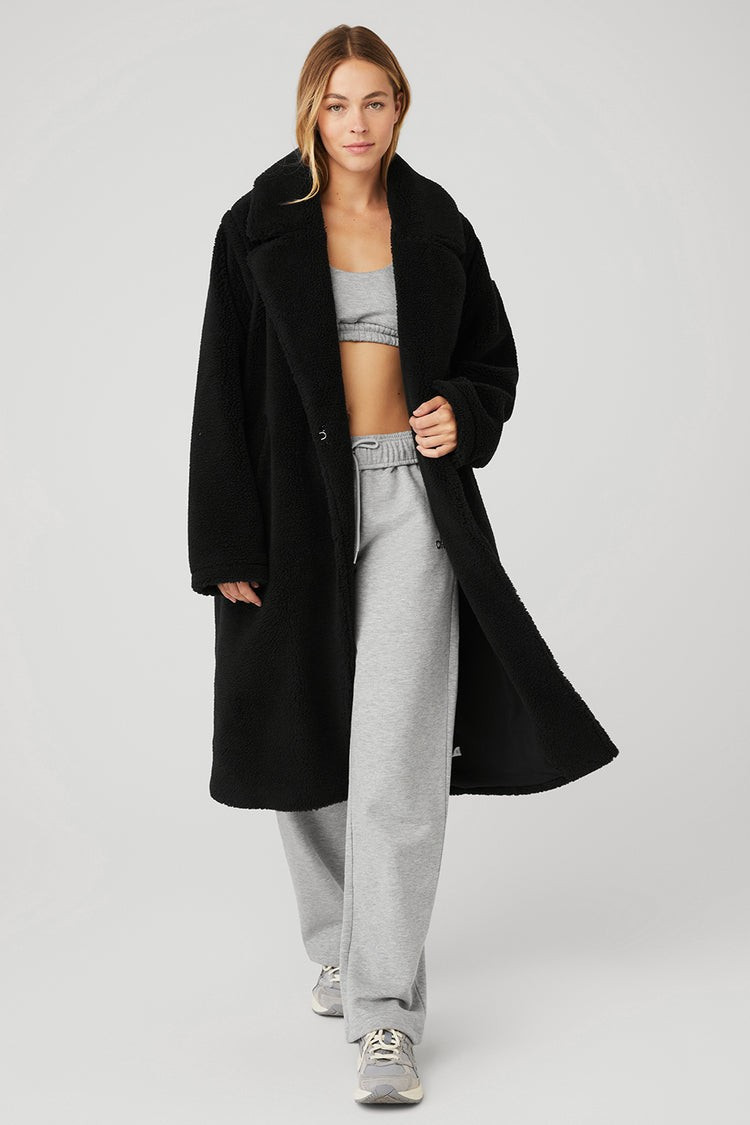 Oversized Sherpa Trench - Black | Alo Yoga