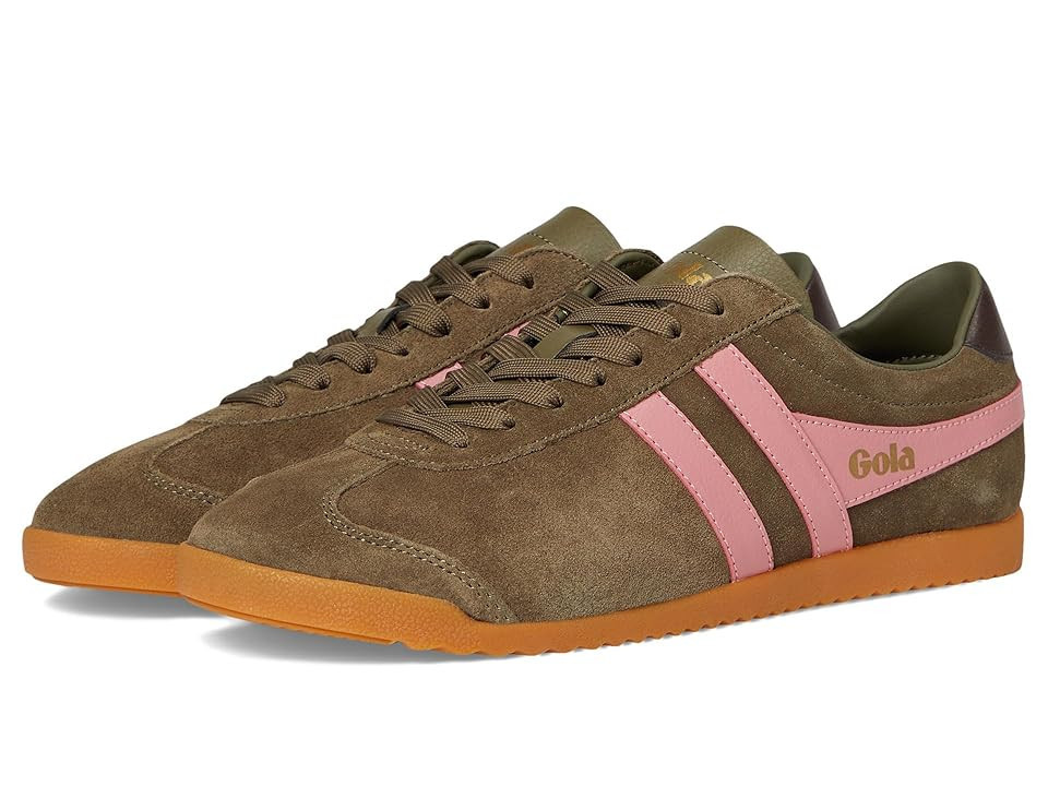 Gola Bullet Suede Women's Shoes Khaki/Coral Pink/Dark Brown : 7.5 B - Medium | Zappos
