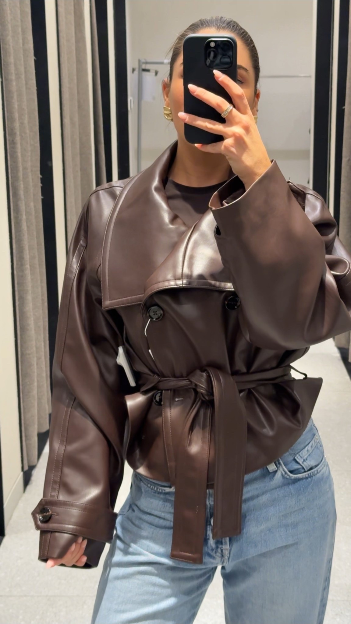 Faux leather jacket with belt, winter coat, autumn jacket 

#LTKwinter #LTKFashionMonth #LTKuk