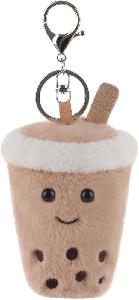 Apricot Lamb Boba Tea Cute Food Plushies Keychain, Soft Stuffed Plush Keychain Toys for Kids’ B... | Amazon (US)