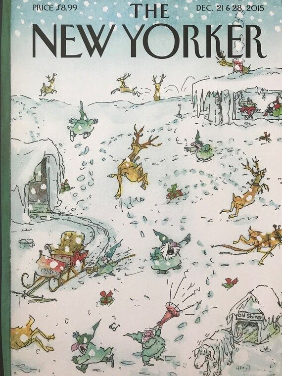 December 21 & 28, 2015 - The NEW YORKER Magazine original cover - Christmas, holidays | Etsy (US)