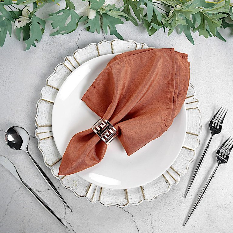 BalsaCircle 10 Pieces 20" Terracotta Polyester Napkins Wedding Kitchen - Walmart.com | Walmart (US)