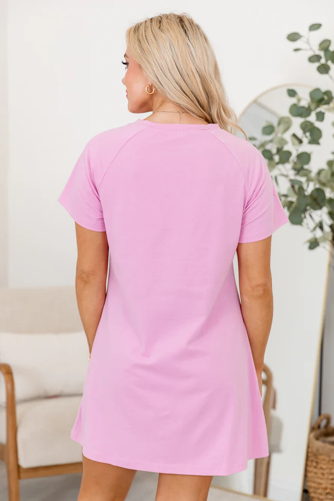 A Simple Moment Pink T-Shirt Dress | Pink Lily