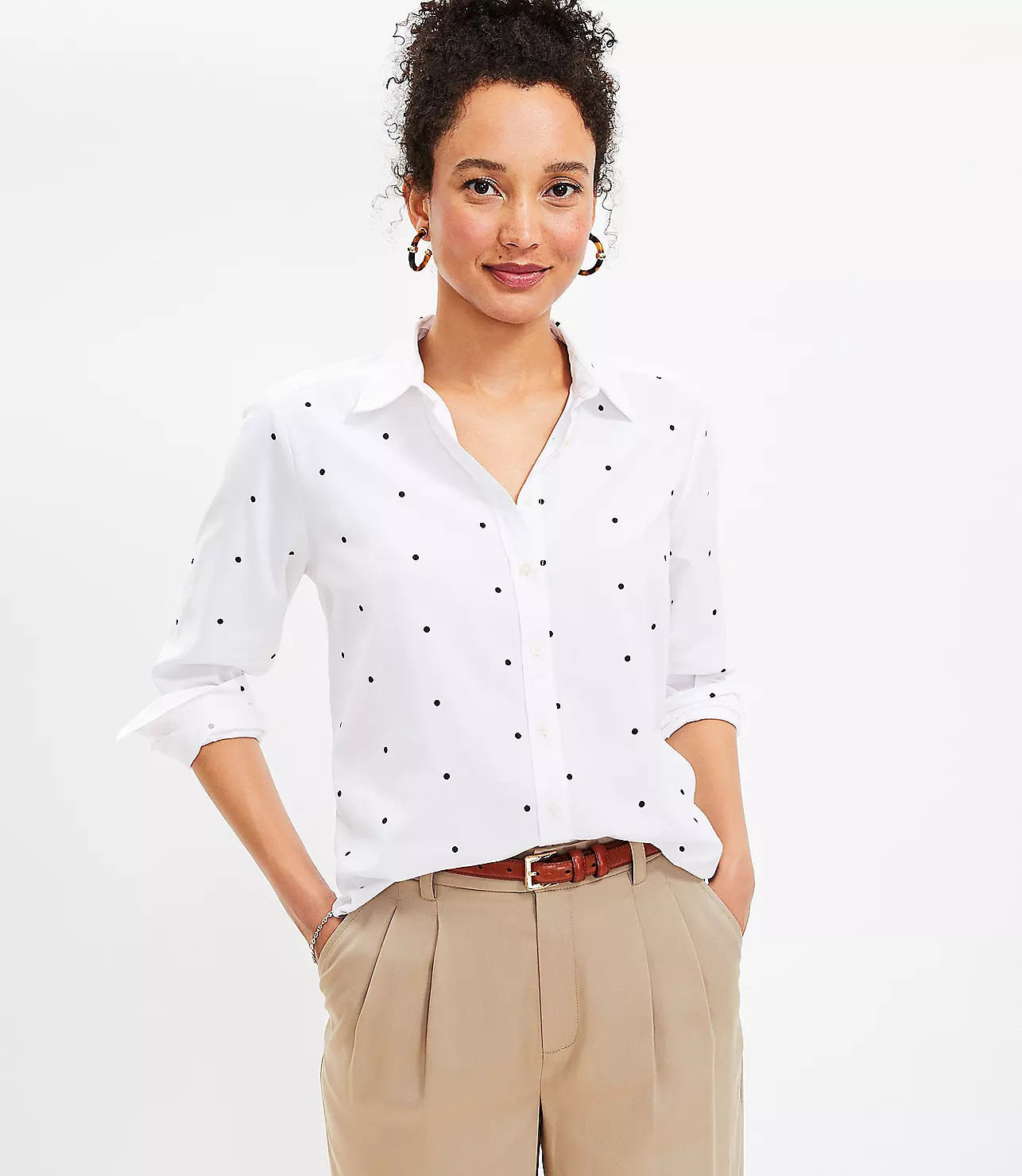 Dotted Everyday Shirt | LOFT