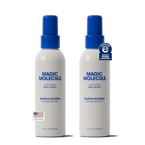 Magic Molecule Hypochlorous Acid Spray for Breakout-Prone Skin, Eczema & Itchy Rashes | Helps 50+ Dermal Issues | For All Skin Types 3.4 oz (Pack of 2) Travel-Friendly | Amazon (US)