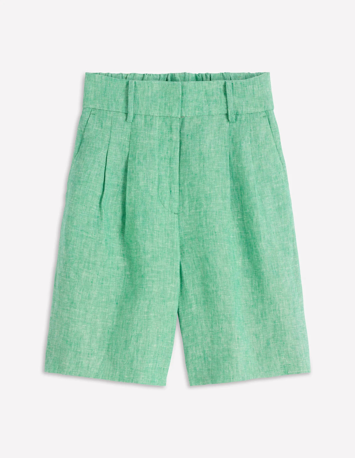 Kensington Linen Shorts-Aloe Green Chambray | Boden (US)