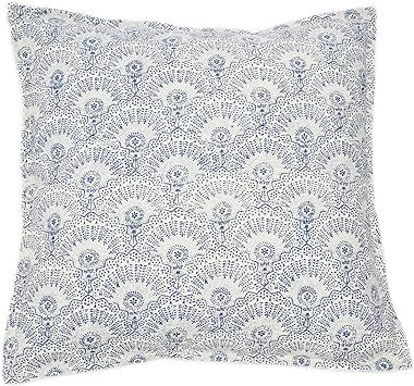 Creative Co-Op Cotton Pattern and Flanged Edge Pillow, 20" L x 20" W x 2" H, Multicolor | Amazon (US)