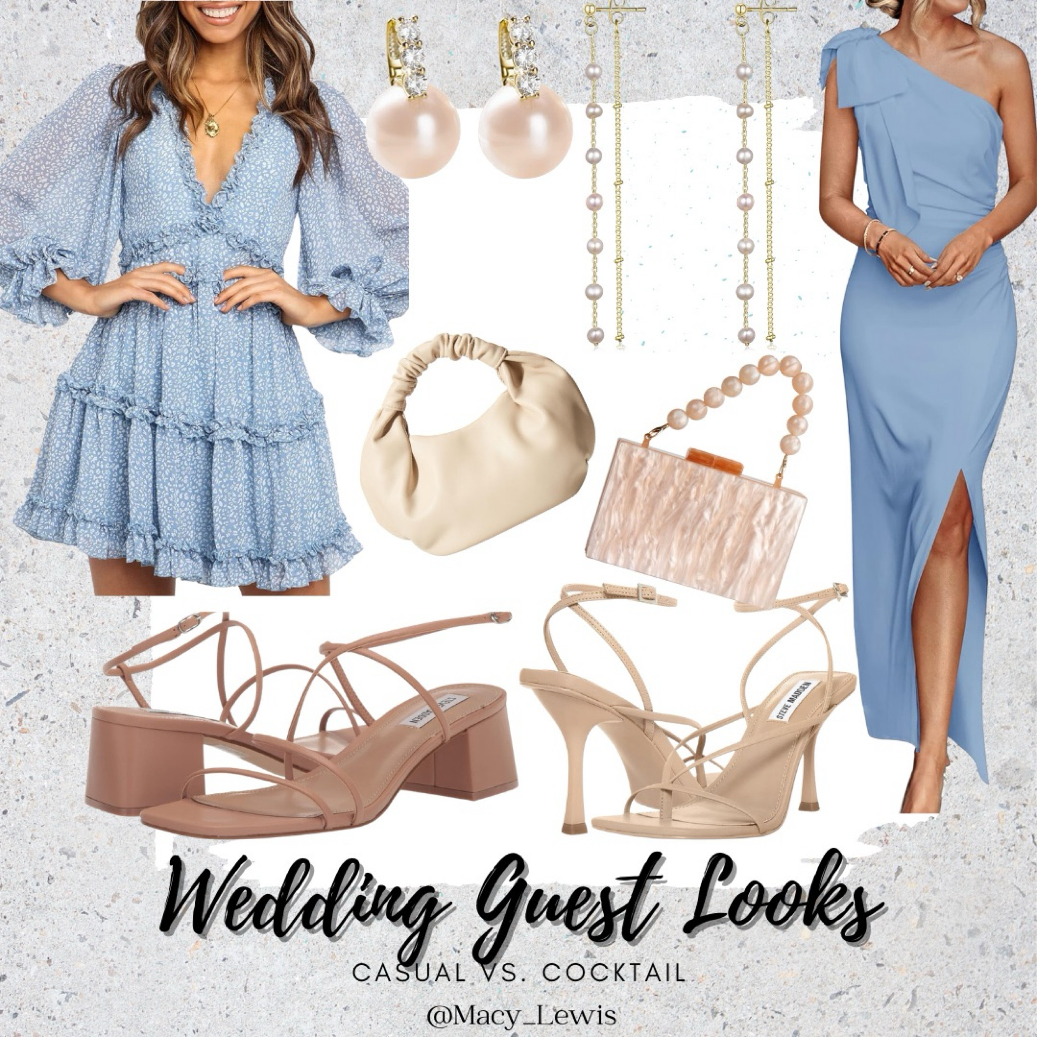 Round 3 Shop: Wedding Guest Attire: Baby Blue Casual or Baby Blue Cocktail? Notice how the accessories are a neutral color. Nothing over the top or too statement looking. I call these my investment pieces. Livingggg for Steve Madden's Strappy Heels at the moment! 
Wedding Guest Dress
Easter Dress
Date Night Dress
Casual Dress
Cocktail Dress
Black Tie Dresss
Spring Outfit
Easter Outfit
Wedding Guest Outfit

#LTKfindsunder100 #LTKstyletip #LTKshoecrush