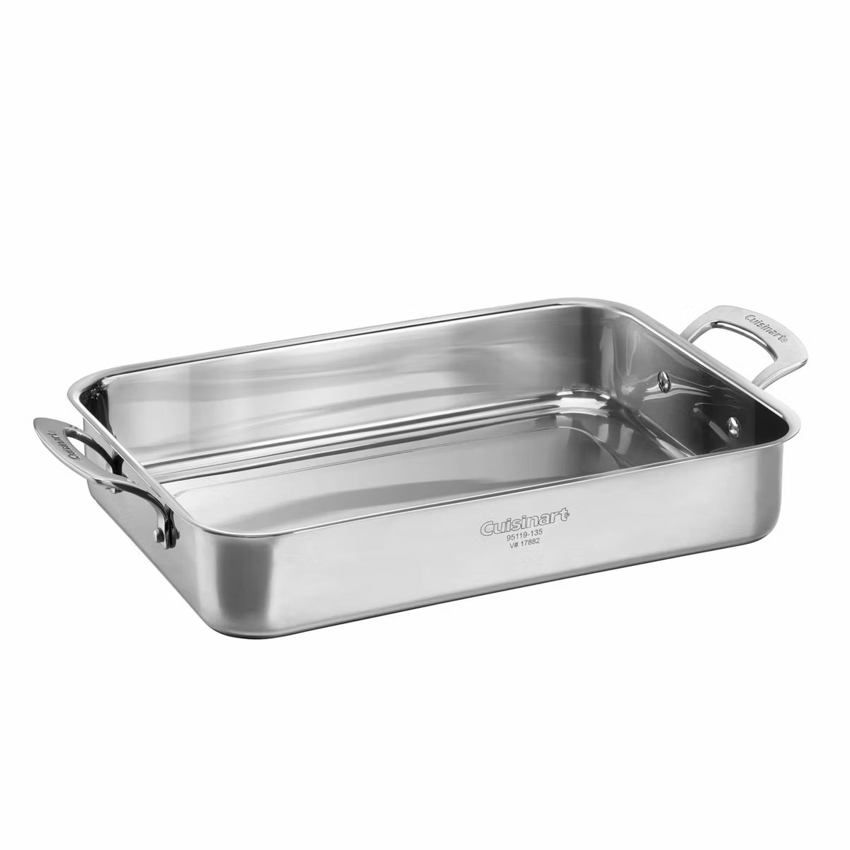 Cuisinart Forever 9"x13.5" Stainless Steel Roasting Pan 95119-135 - Silver | Target