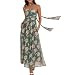 Women's Strapless Ruched Maxi Dress with Scarf, Wedding Guest | Amazon (US)