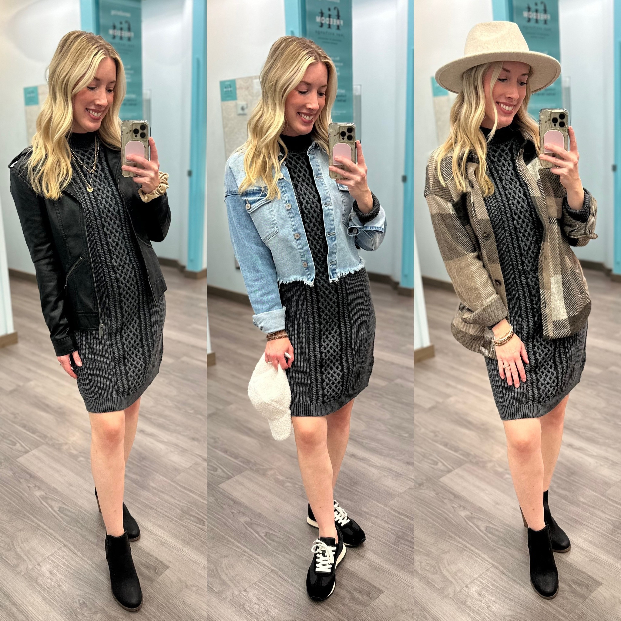 3️⃣ ways to wear this new arrival sweater dress 