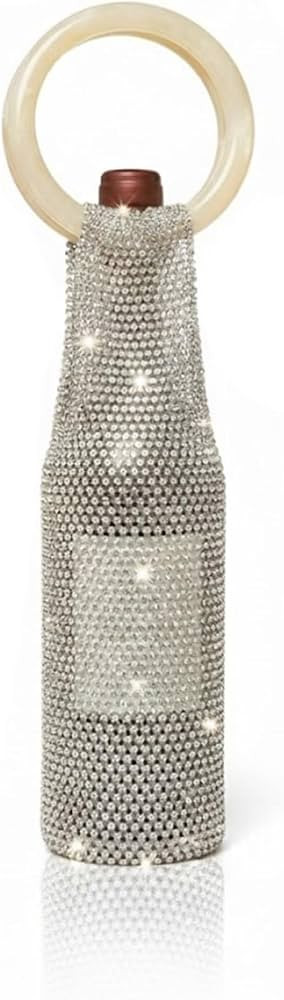 Wine Pouch Mesh Bag, Resin Handle Wine Bag, Sparkly Rhinestone Handwoven Mesh Bags, Party Water B... | Amazon (US)