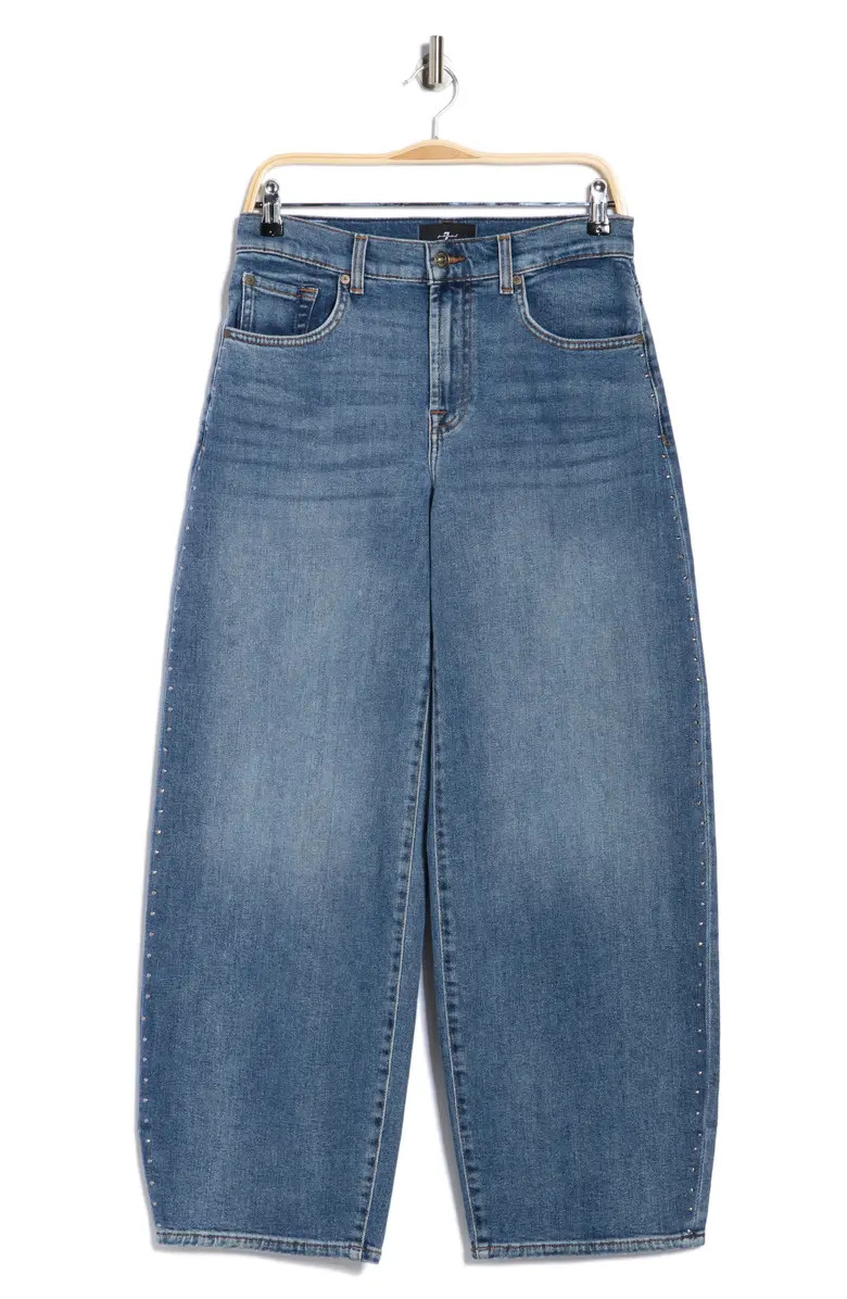 7 For All Mankind Bonnie Curvilinear Raw Hem Barrel Leg Jeans | Nordstromrack | Nordstrom Rack