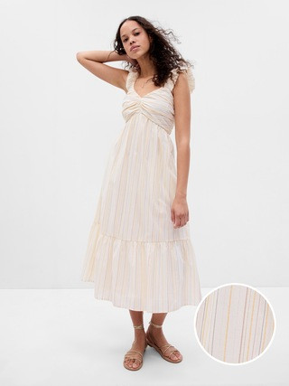 Ruched Tiered Midi Dress | Gap (US)
