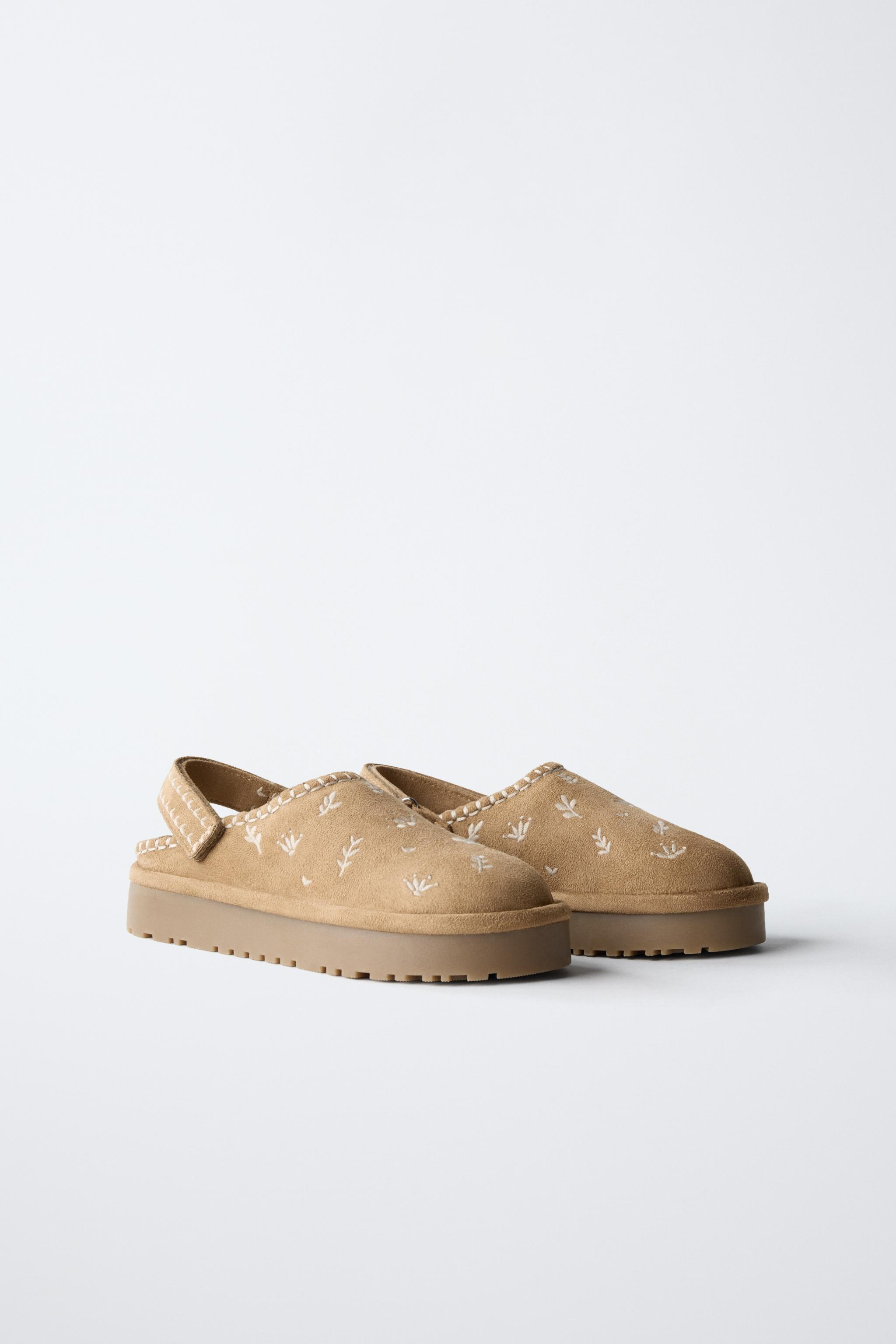 PANTOLETTE FELL STICKEREI | Zara DE